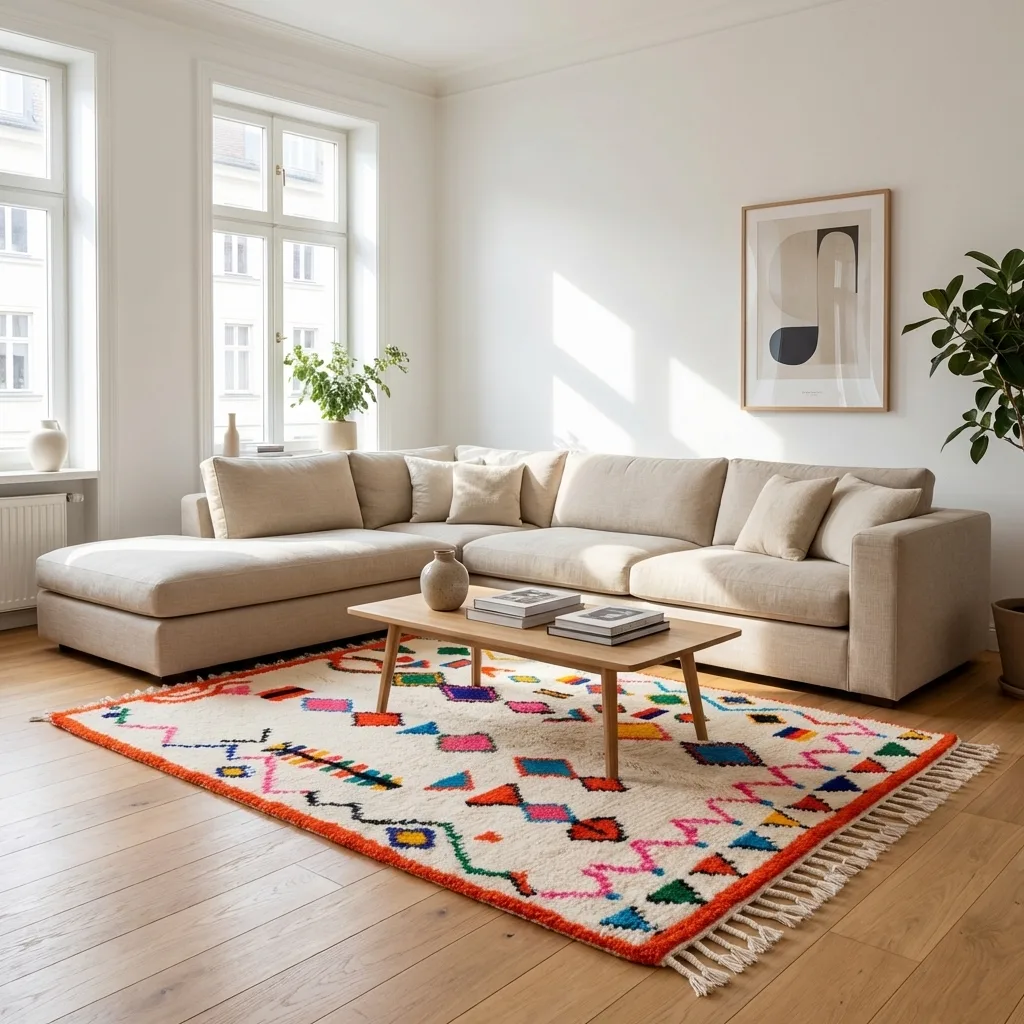 Tapis berbère Azilal — Fête Berbère en situation