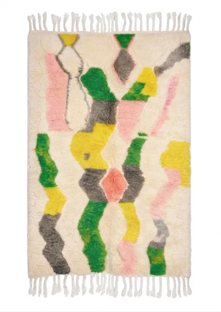 Tapis berbère Boujaad — Jungle Pastel