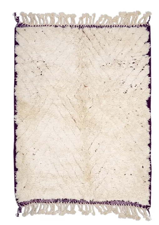 Tapis berbère Beni Ouarain — Brume d'Aubergine