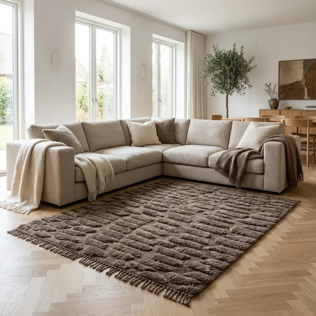 Tapis berbère Mrirt — Écailles de Pierre en situation