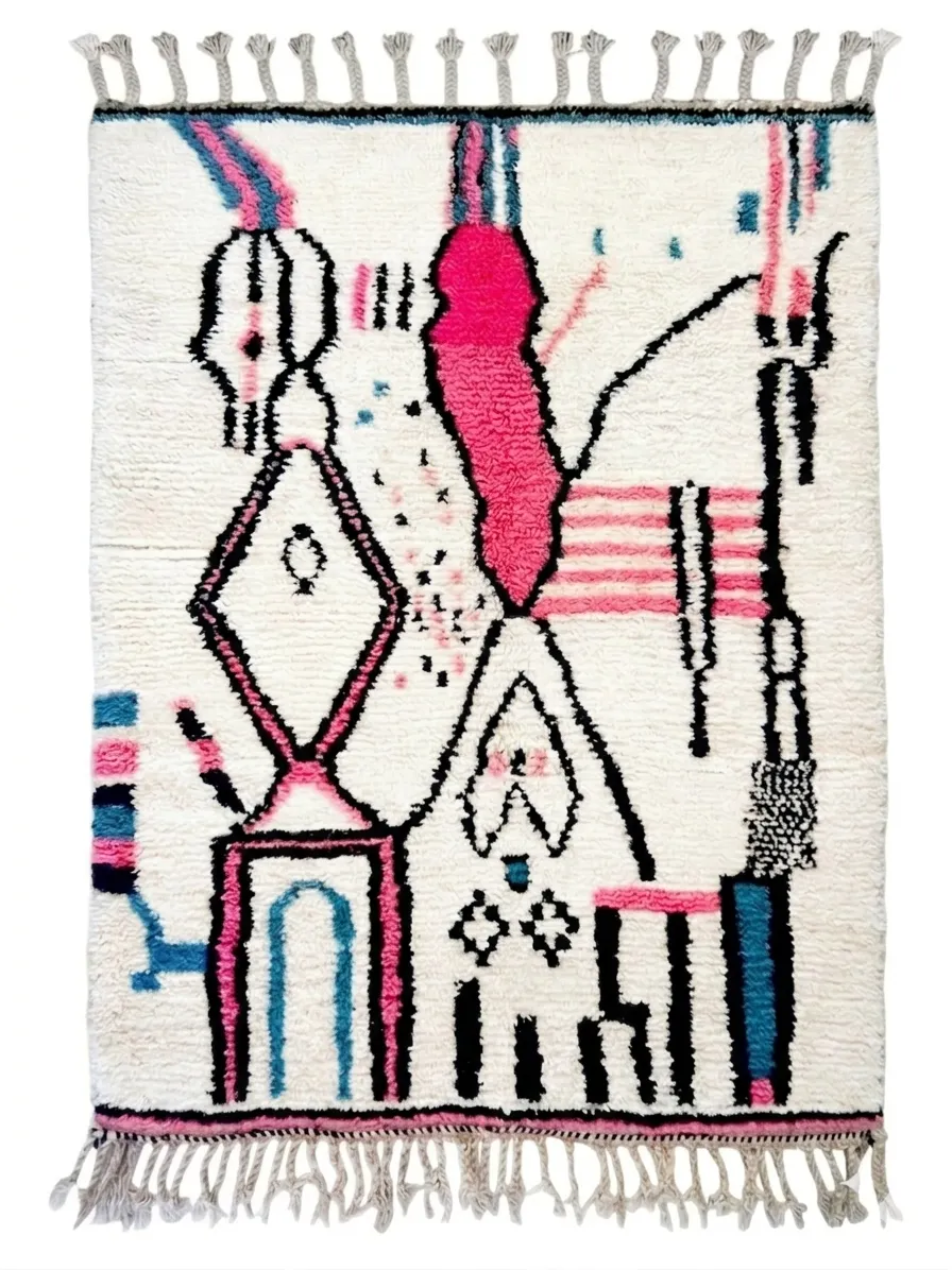 Tapis berbère coloré Azilal — Fusion Urbaine